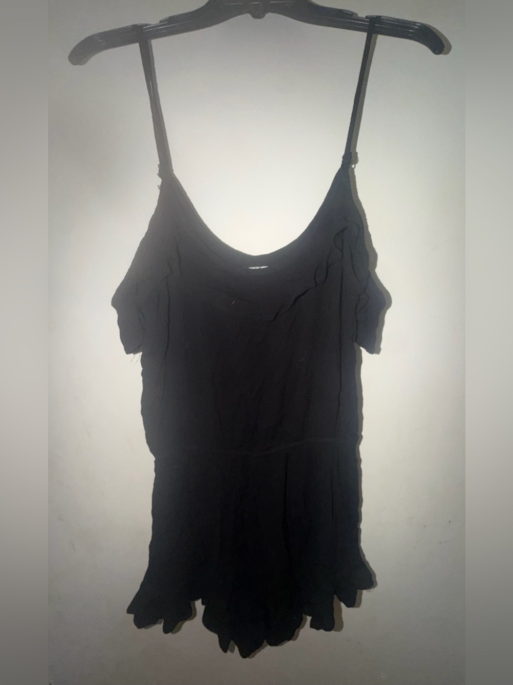 Ambiance Black Ruffled Romper - Picture 5 of 8